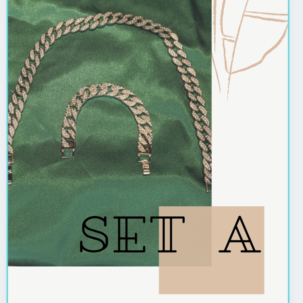 Bracelet and necklace diamond Valicci set